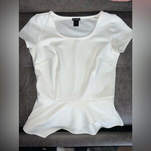 Ann Taylor white peplum top